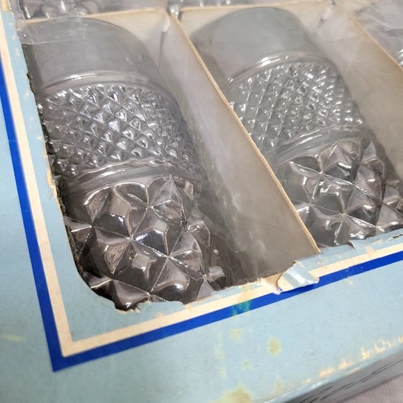 Set of 6 Vintage Anchor Hocking Wexford Pewter Mist Smoke 11oz Glasses NOS MCM - Picture 9 of 14